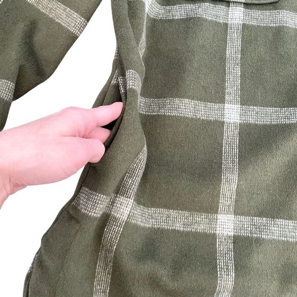 EUC Sonoma Green Plaid Flannel Shacket Womens XXL Outdoor Thermal Jacket‎ $74 - Picture 5 of 11